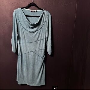 Athleta Women's Solstice Cowl Dress
Neck Ruched 3/4" Sleeve Teal Sz
-Medium
